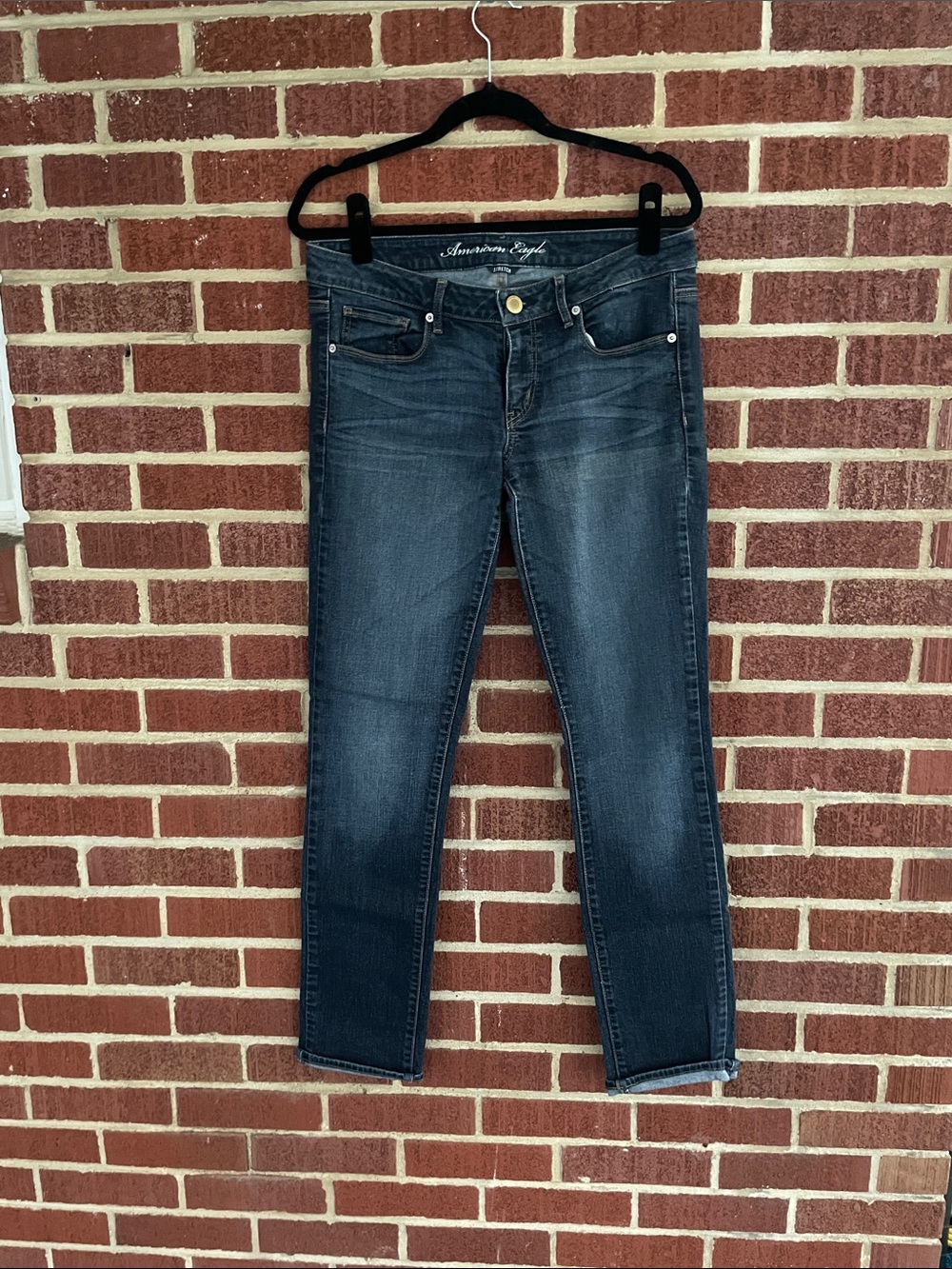 American Eagle Outfitters Women's Midnight Blue Skinny Jeans